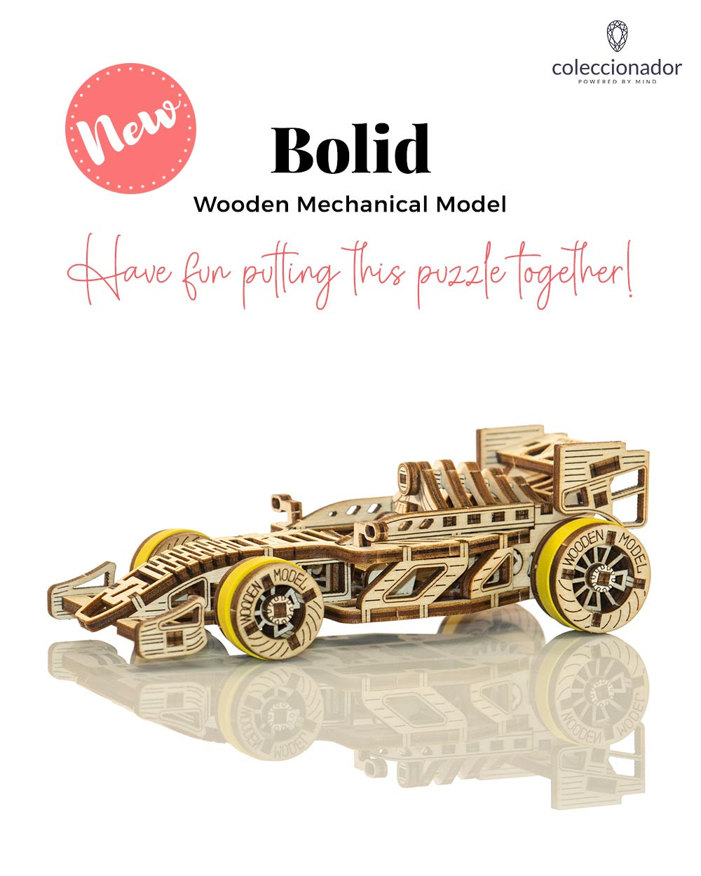 BOLID puzzle mecânico de madeira