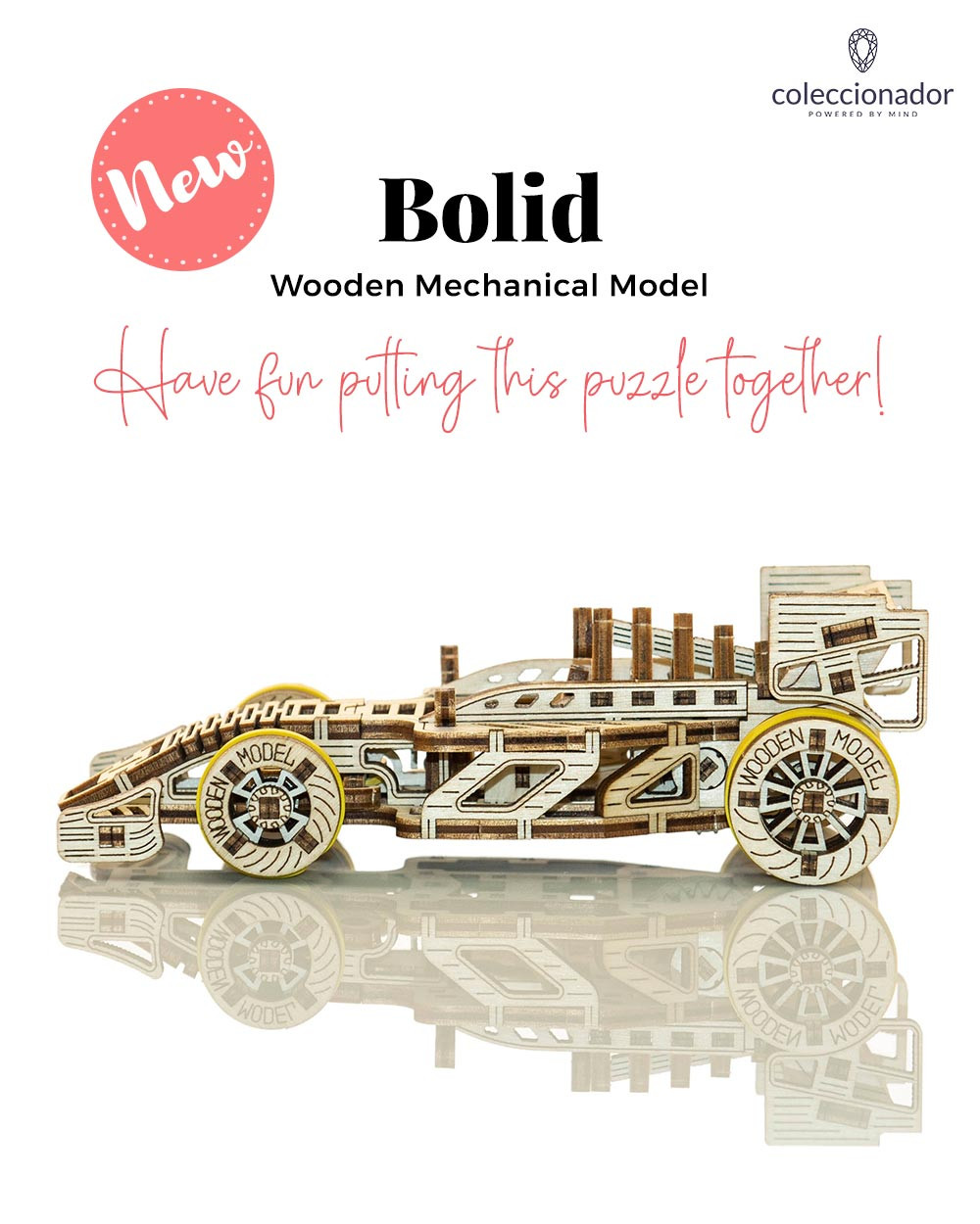 BOLID puzzle mecânico de madeira