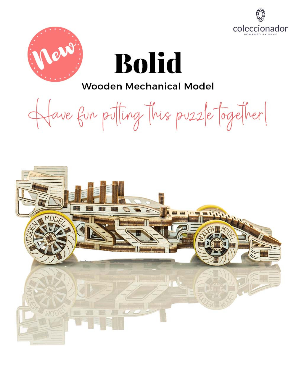 BOLID puzzle mecânico de madeira